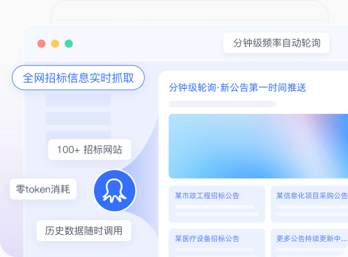 全网招标信息实时抓取示意图